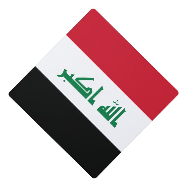 Iraq flag  graduation cap topper (Front)