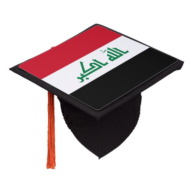 Iraq Flag Graduation Cap Topper (Angled)