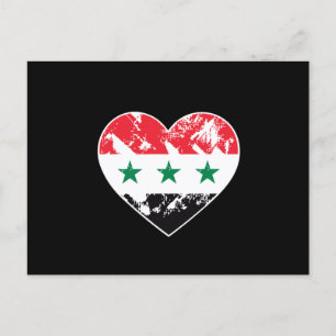Iraq flag heart postcard