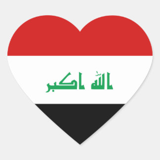 Iraq Flag Heart Sticker
