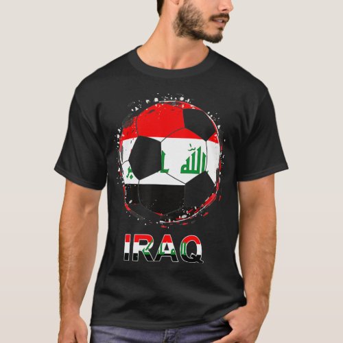 Iraq Flag Jersey Supporter Iraqi Soccer Team Iraqi T_Shirt