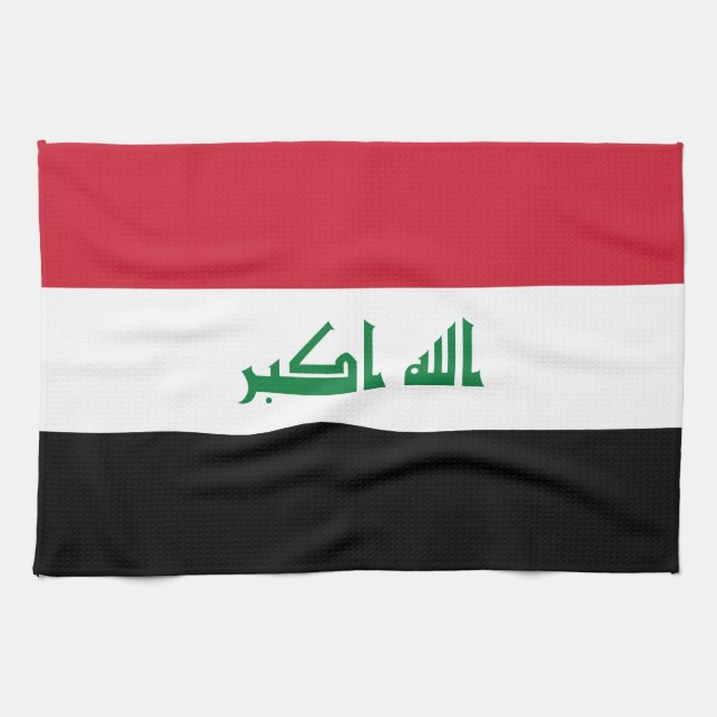 Iraq flag kitchen towel (Horizontal)