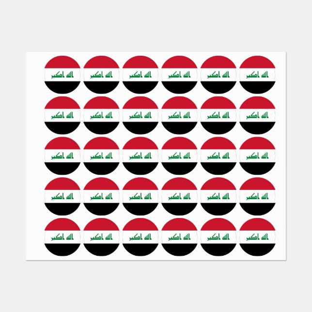 Iraq flag labels (Sheet)