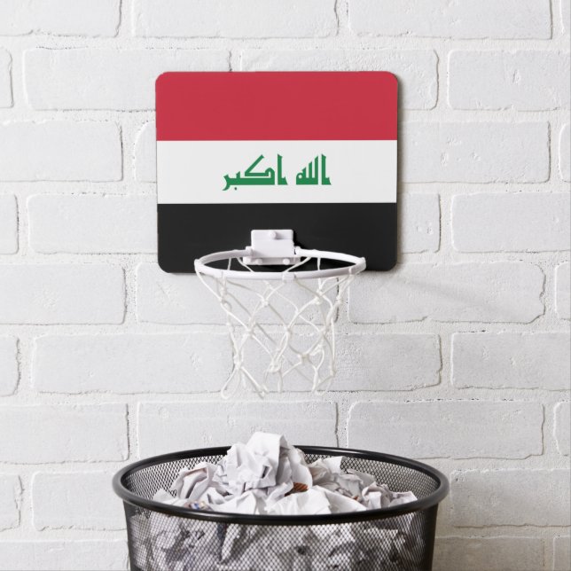 Iraq flag mini basketball hoop (In Situ)