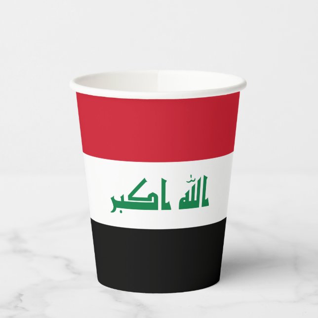 Iraq Flag Paper Cups (Left)