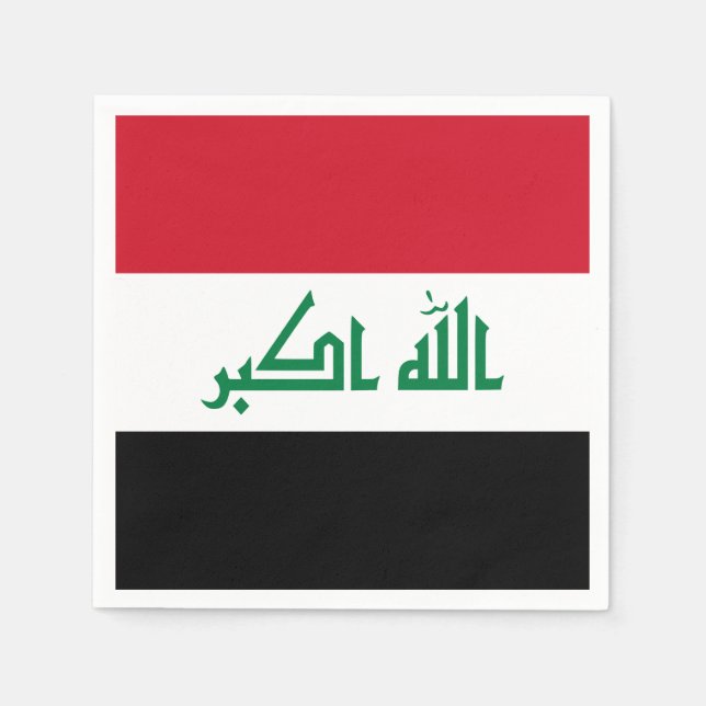 Iraq Flag Paper Napkins (Front)