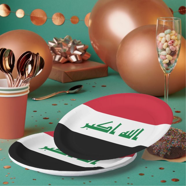 Iraq flag paper plates (Multi)