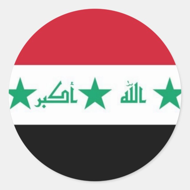 Iraq Flag Sticker - Customized (Front)