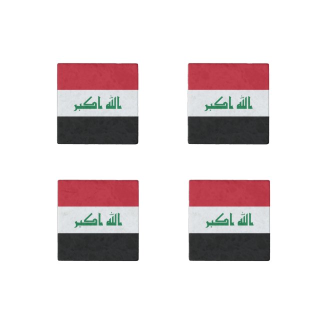 Iraq Flag Stone Magnet (Front)