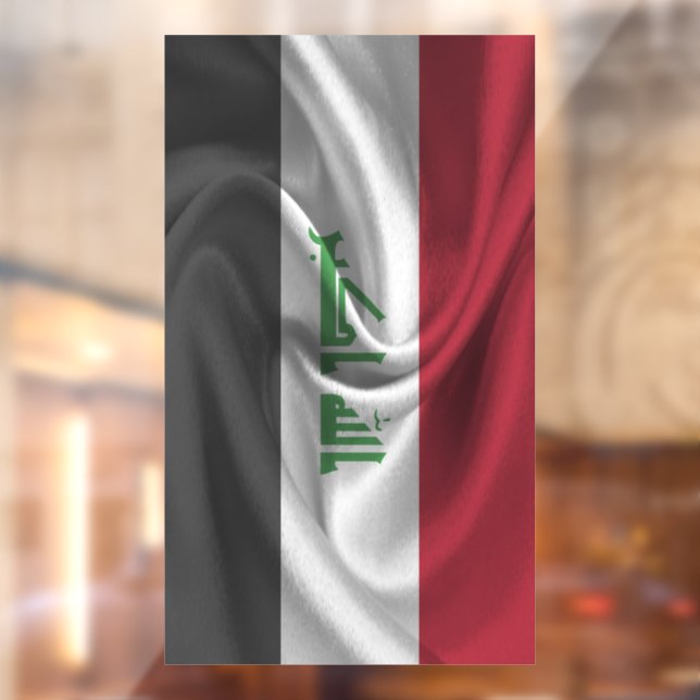 Iraq Flag Window Cling (Sheet 2)
