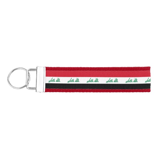 Iraq Flag Wrist Keychain (Keys on Left)