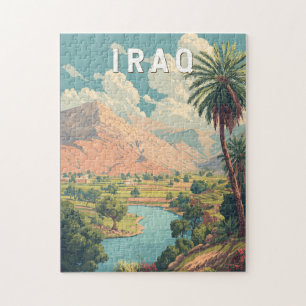 Iraq Illustration Travel Art Vintage Jigsaw Puzzle