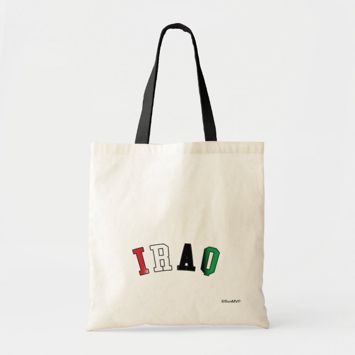 Iraq in National Flag Colors Bag