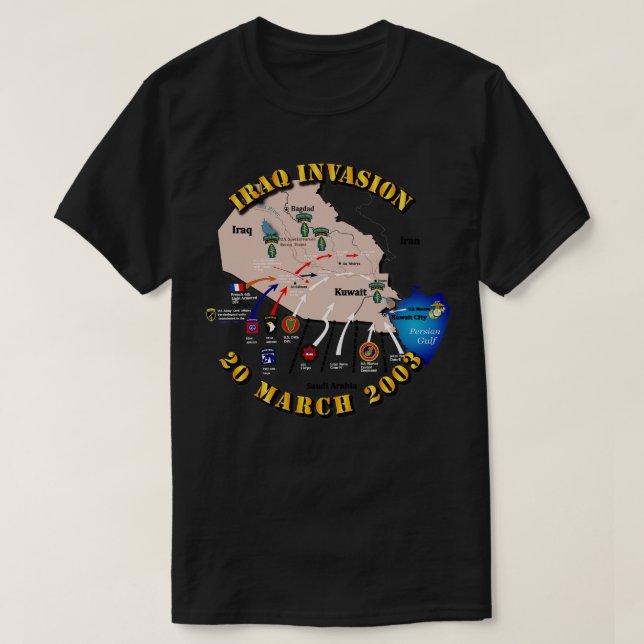 Iraq Invasion 2003 T-Shirt (Design Front)