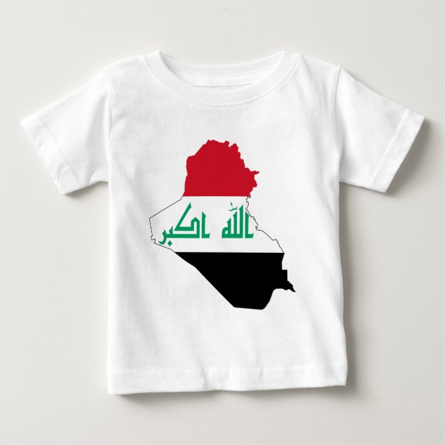 Iraq IQ , جمهورية العـراق کۆماری عێراق Flag, Baghd Baby T-Shirt (Front)