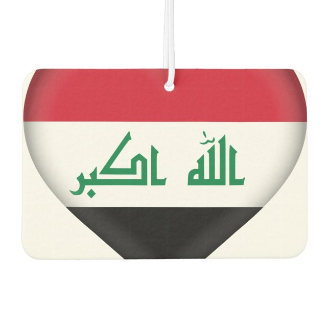 Iraq (Iraqi) Flag Air Freshener (Front)