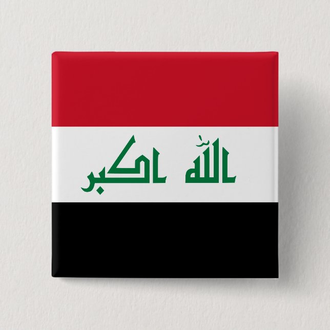 Iraq (Iraqi) Flag Button (Front)