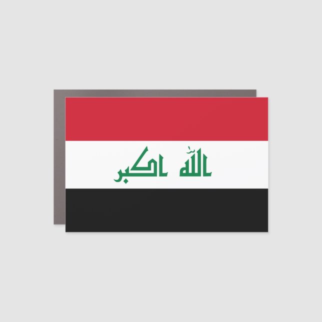 Iraq (Iraqi) Flag Car Magnet (Front)