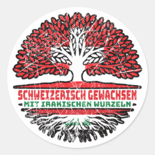 Iraq Iraqi Switzerland Bauzel Classic Round Sticker