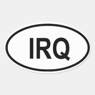 Iraq "IRQ" Oval Sticker
