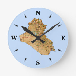 Iraq Map Clock