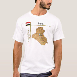 Iraq Map + Flag + Title T-Shirt