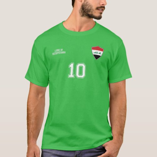 Iraq National Football Team Soccer Retro T_Shirt