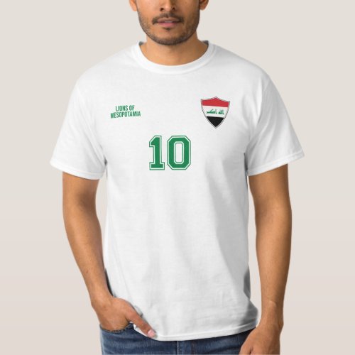 Iraq National Football Team Soccer Retro T_Shirt