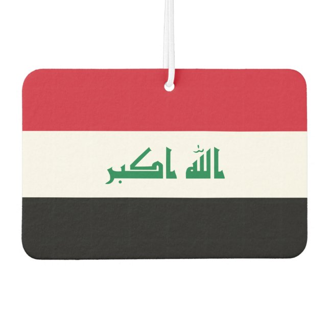 Iraq National World Flag Air Freshener (Front)