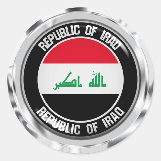 Iraq Round Emblem Classic Round Sticker (Front)