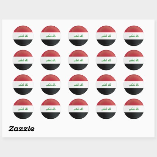 Iraq  Round Icon Flag Classic Round Sticker