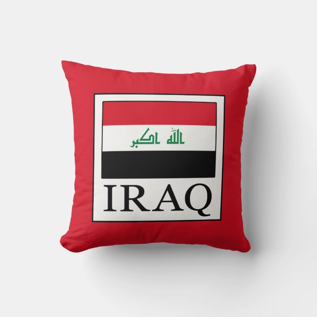 Iraq Throw Pillow (Front)