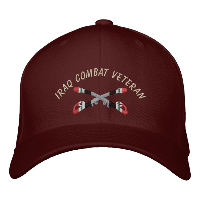 Iraq Veteran Cavalry Crossed Sabers Hat (Front)