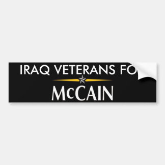 Iraq Veterans for McCain bumper sticker
