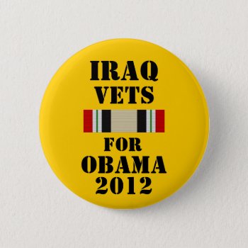 Iraq Vets For Obama 2012 Pinback Button by hueylong at Zazzle