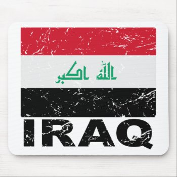 Iraq Vintage Flag Mouse Pad by allworldtees at Zazzle