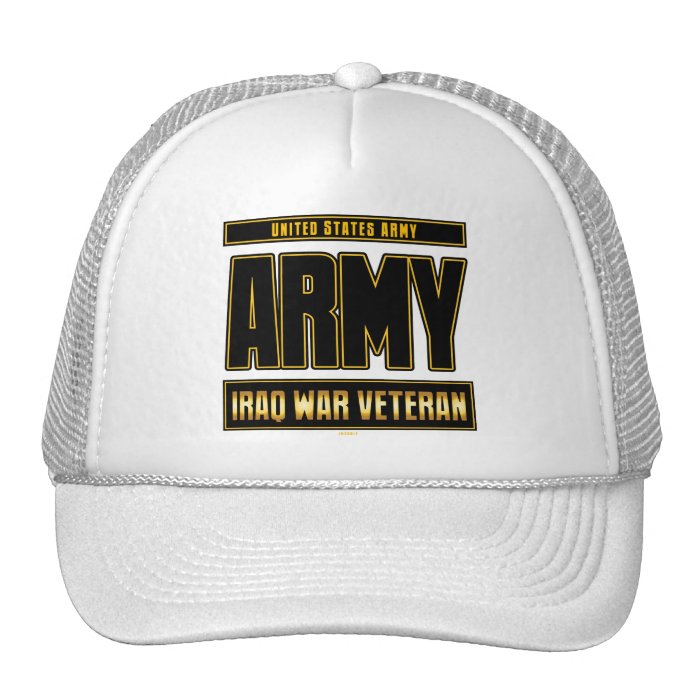 IRAQ WAR VETERAN   ARMY TRUCKER HATS