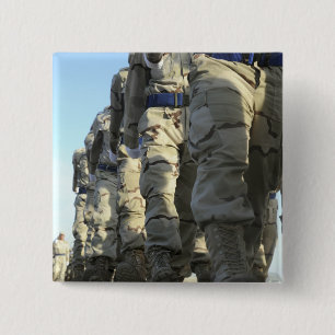 Iraqi air force recruits march button