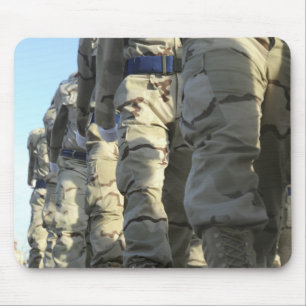 Iraqi air force recruits march mouse pad
