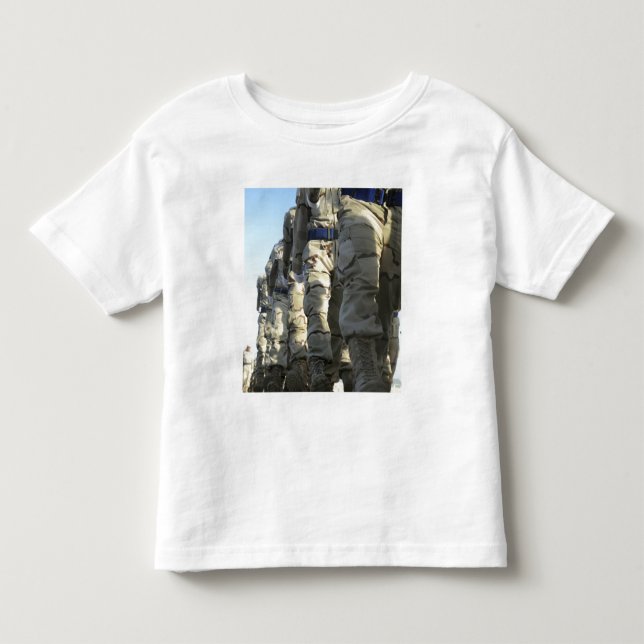 Iraqi air force recruits march toddler t-shirt (Front)
