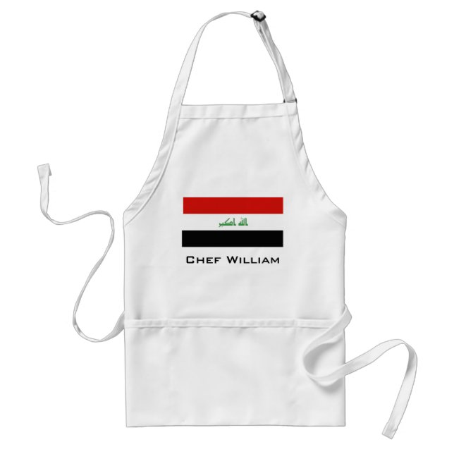 Iraqi Flag Adult Apron (Front)