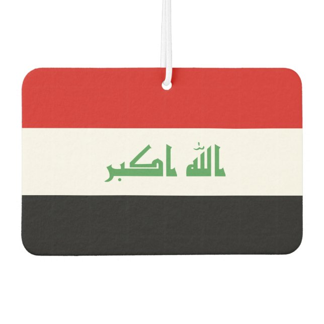Iraqi Flag Air Freshener (Front)