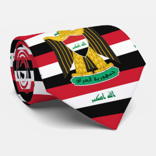 Iraqi Flag & Coat of Arms, Flag of Iraq Neck Tie