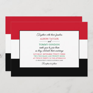 Iraqi Flag, Flag of Iraq Wedding Invitation