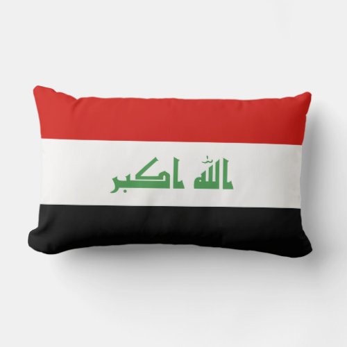 Iraqi Flag Lumbar Pillow