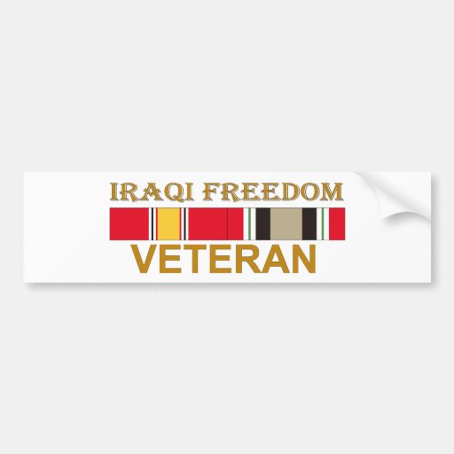 Iraqi Freedom Veteran - Bumper Sticker | Zazzle