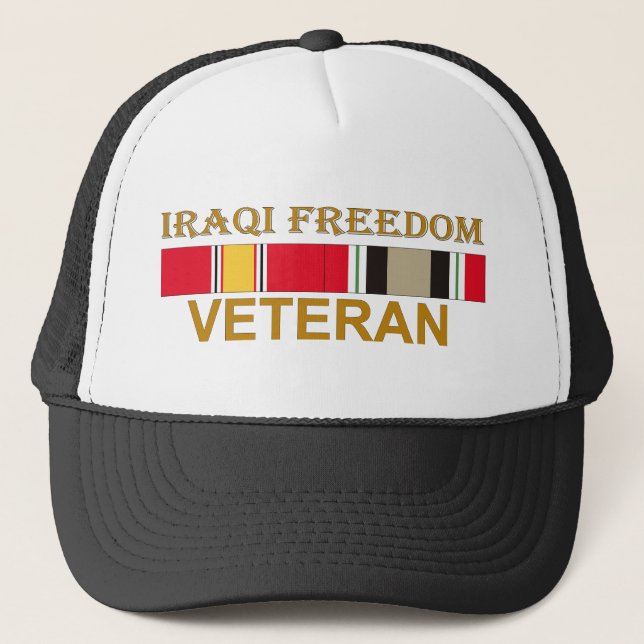 Iraqi Freedom Veteran Trucker Hat (Front)
