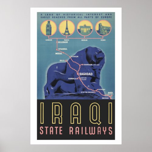 Iraqi State Railways Poster