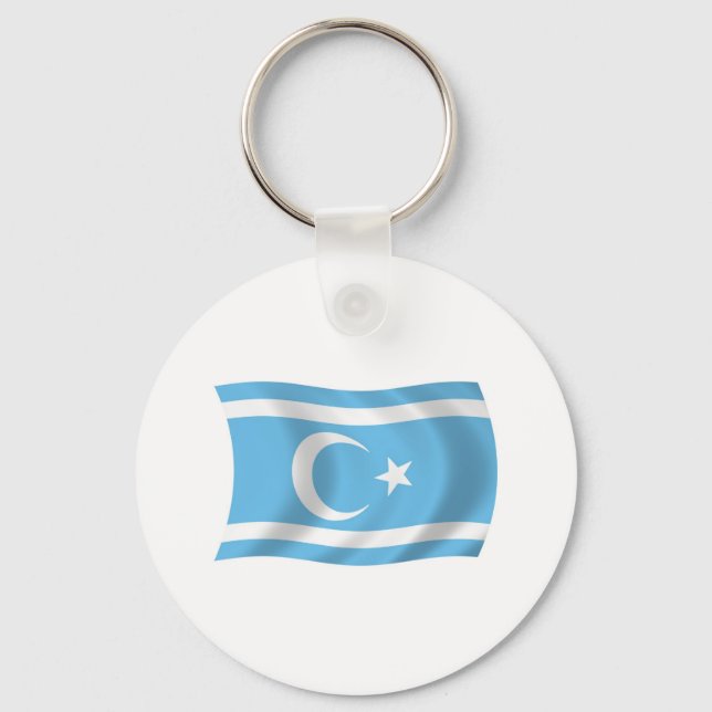 Iraqi Turkmen Flag Keychain (Front)