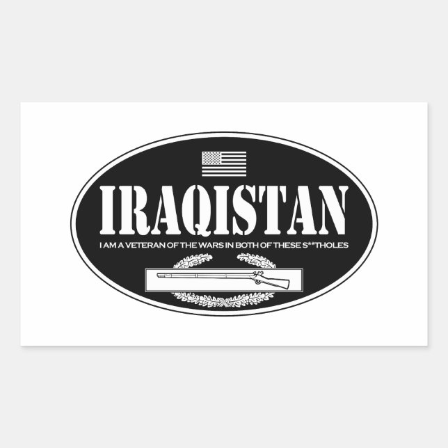 Iraqistan CIB Rectangular Sticker (Front)